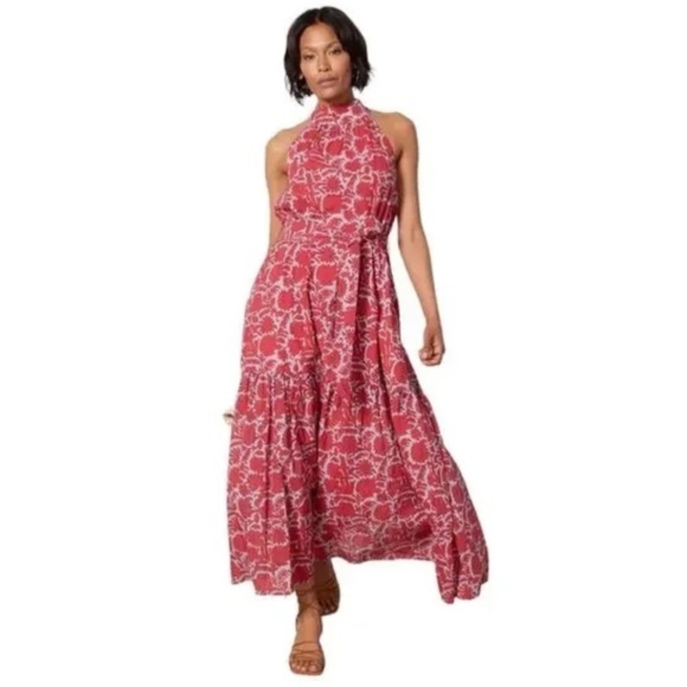 Cleobella Wilder Organic Cotton Floral Ankle Maxi Dress  Size Small